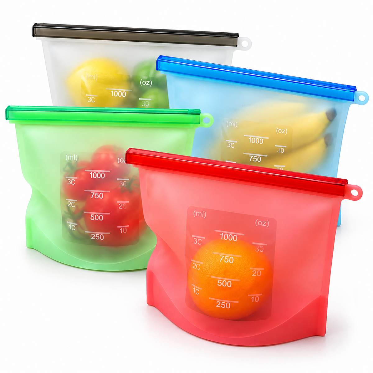 1000ml Food Grade Silicone Storage Bag