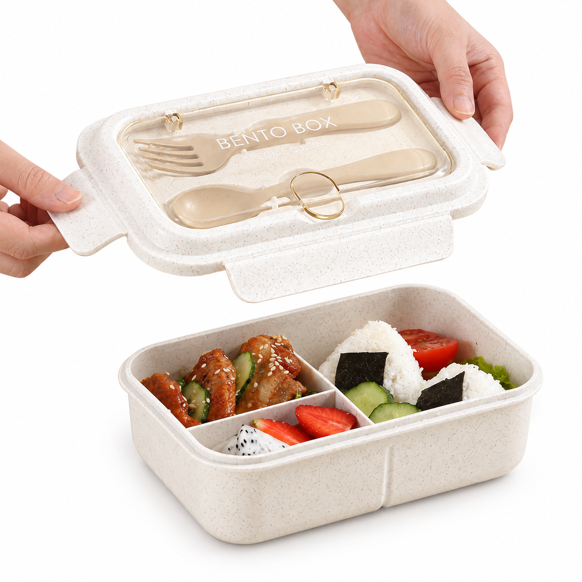 1200ml EcoWheat Straw Lunch Box