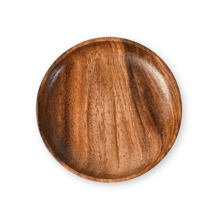 18cm Acacia Wooded Round Plate