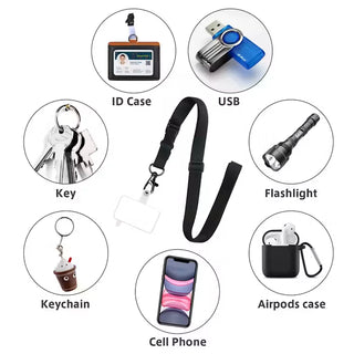 Adjustable Crossbody Phone Lanyard With Quick-Release Buckle