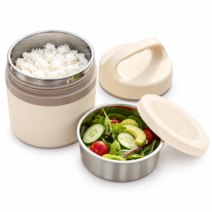 2-Compartment Insulated Lunch Box