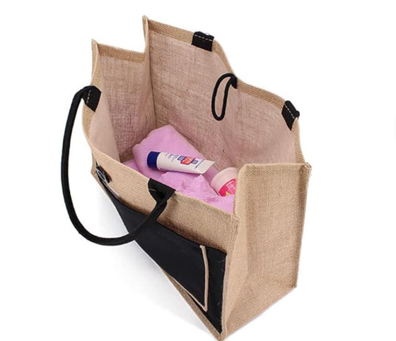 Jute Laminated Tote Bag - hover image