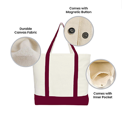 FashionFlex Magnetic 10oz Canvas Tote Bag - hover image