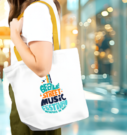 DuoTone Webbing 12oz Canvas Tote Bag
