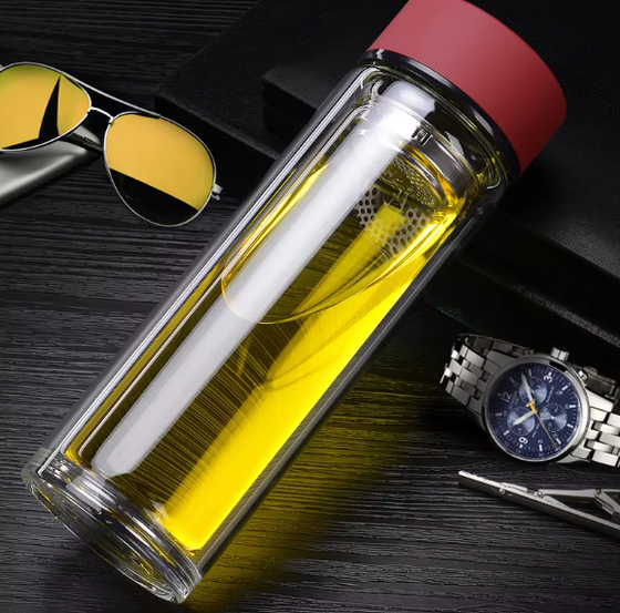 ClearNest 350ml Double Wall Glass Bottle - hover image