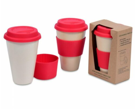 400ml Bamboo Fibre Mug with Lid & Sleeve