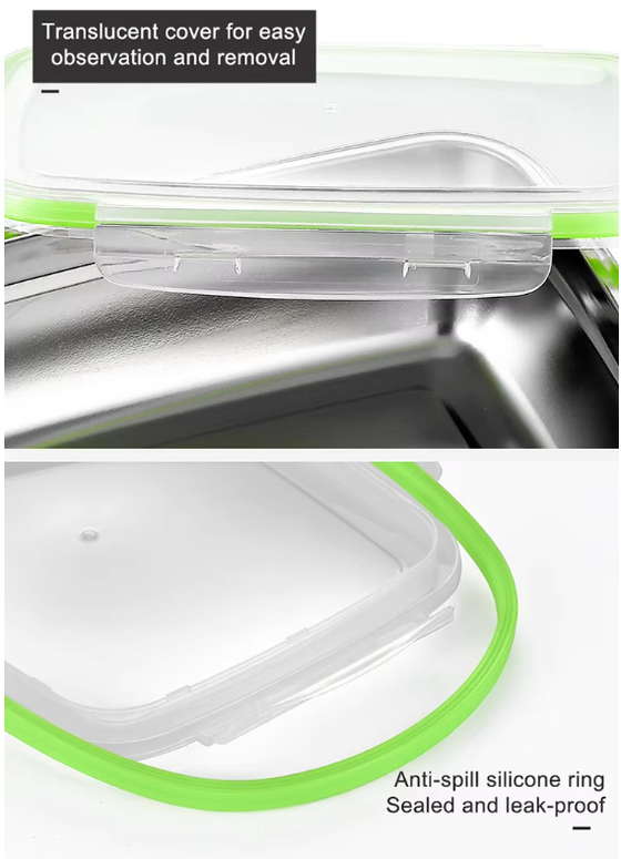 550/850ml AirTight Stainless Steel LunchBox - hover image