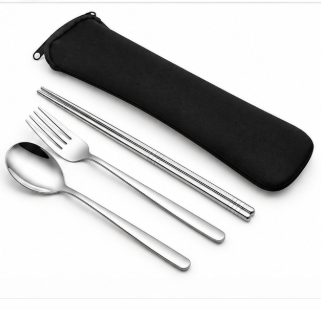 3-Piece Cutlery Set with Neoprene Pouch