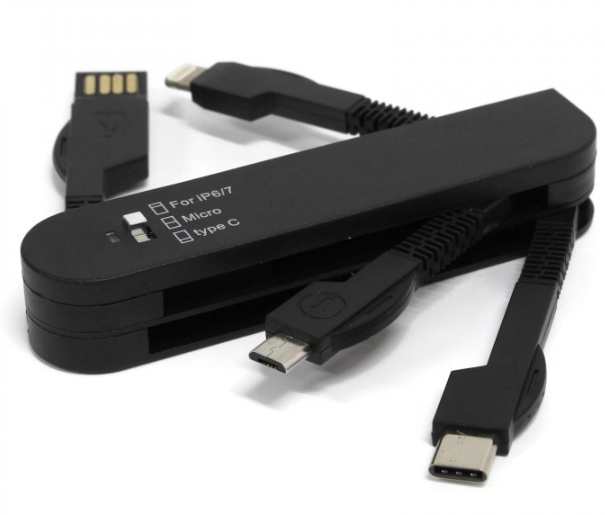 Multi-Connector Swivel Charging Cable