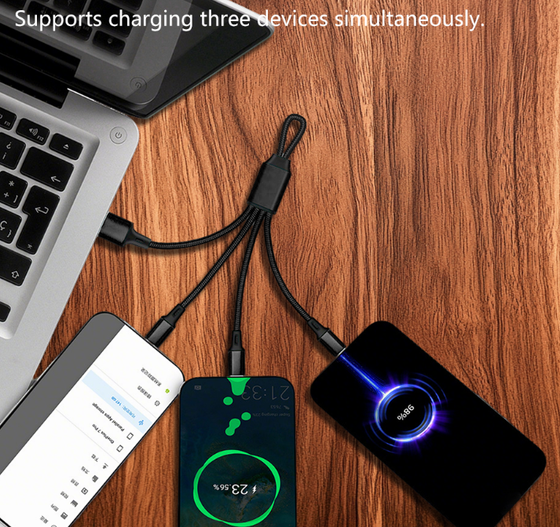 Triple Connector Loop Charging Cable - hover image
