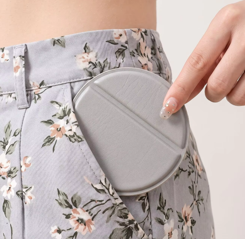 Foldable PU Leather Compact Mirror