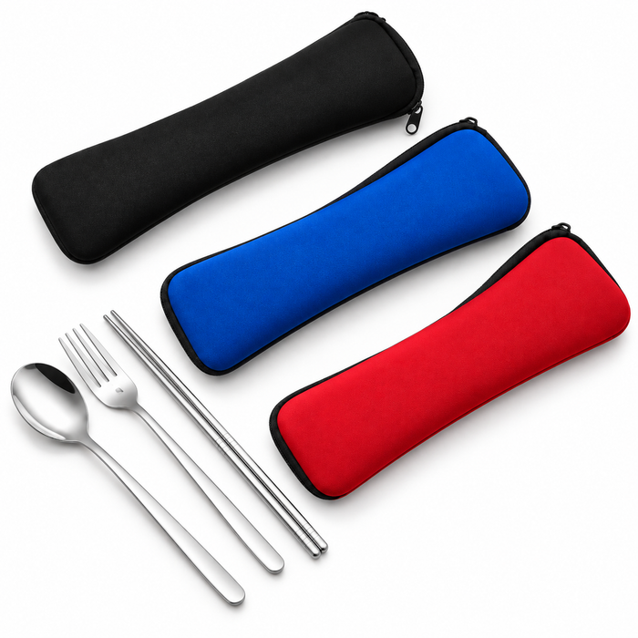 3-Piece Cutlery Set with Neoprene Pouch