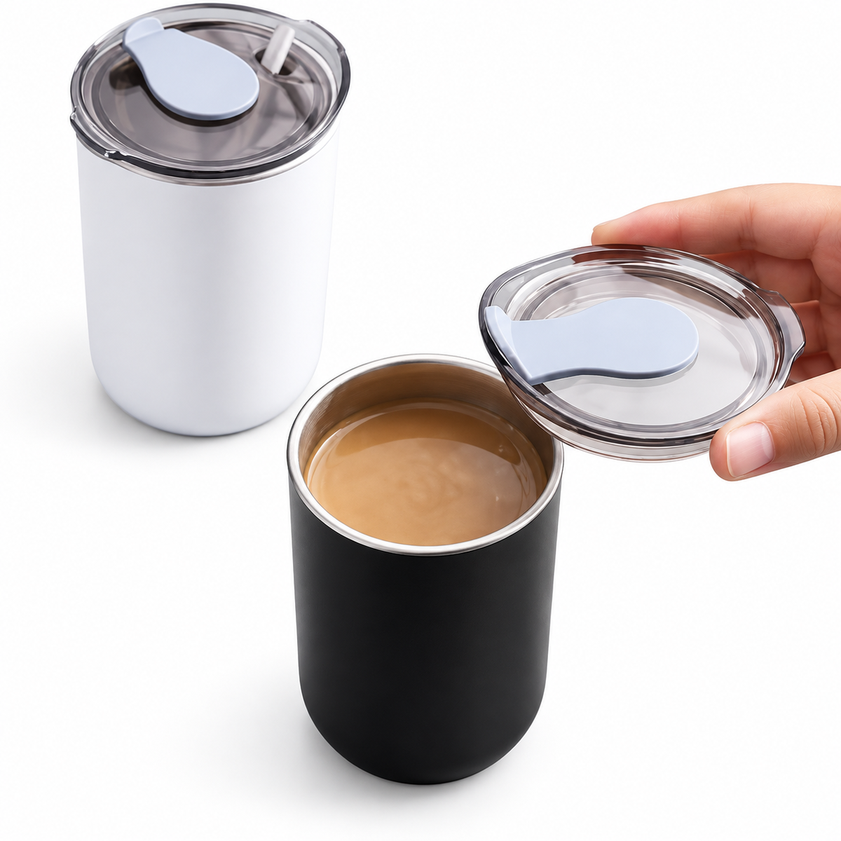 300ml Stainless Steel Cup with Lid