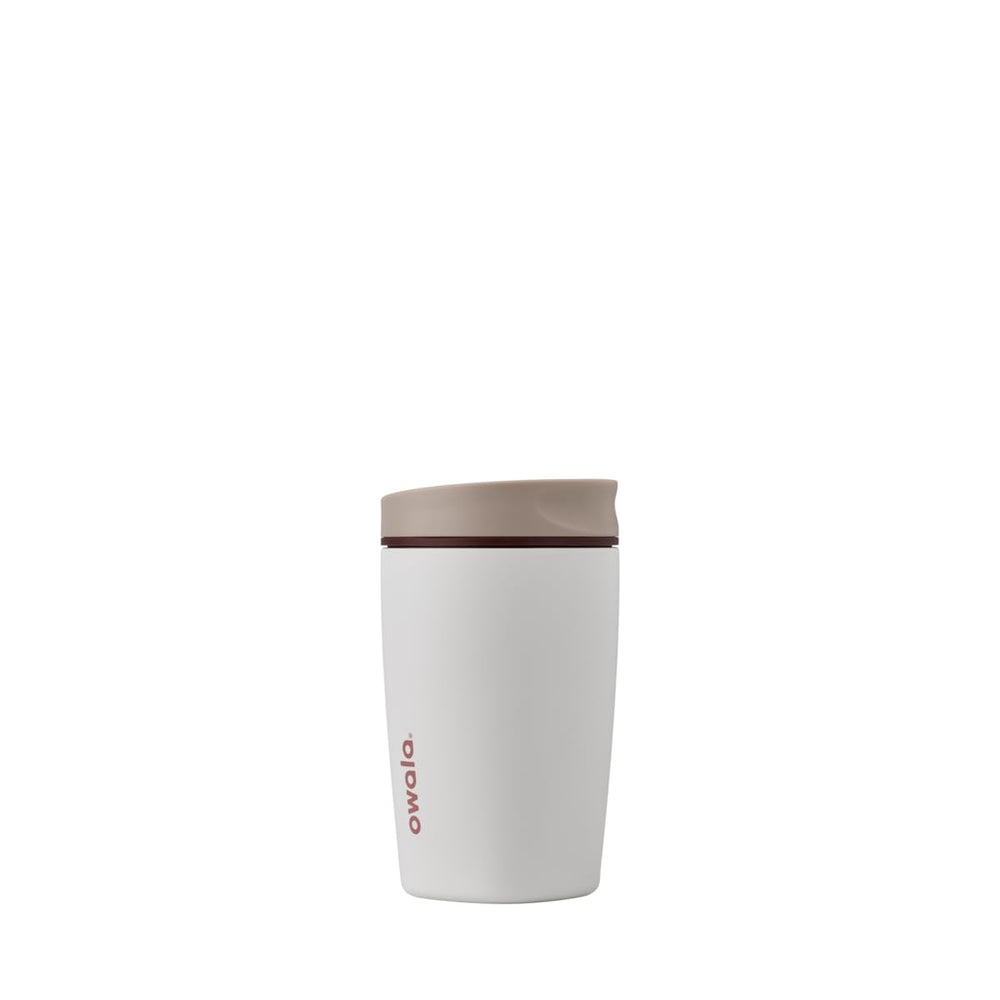 Owala SmoothSip Slider Insulated Stainless Steel Coffee Tumbler, Reusable Iced Coffee Cup, Hot Coffee Travel Mug, BPA Free 20 oz, Vanilla Bean