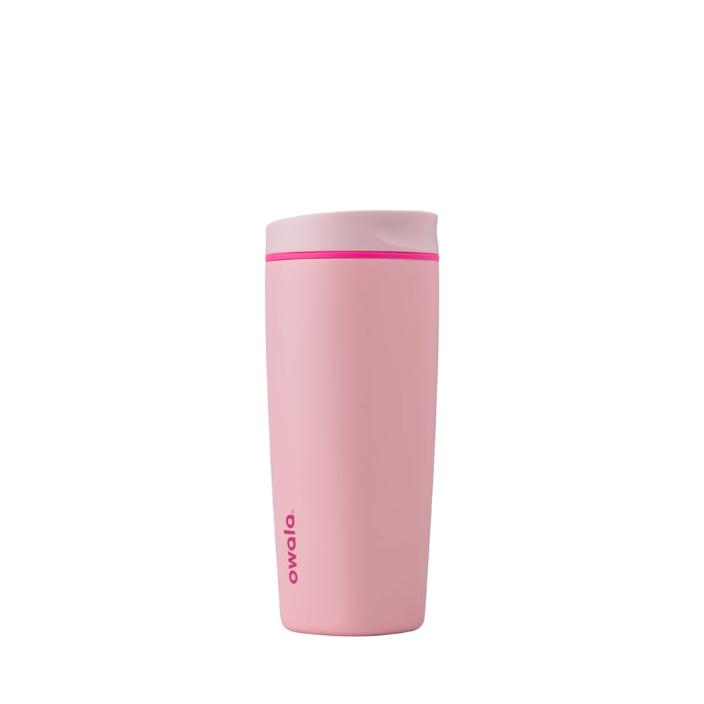 Owala SmoothSip Slider Insulated Stainless Steel Coffee Tumbler, Reusable Iced Coffee Cup, Hot Coffee Travel Mug, BPA Free 20 oz, Vanilla Bean