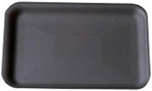 CKF 2SBK, 2S Black Foam Meat Trays, Disposable Standard Supermarket Meat Poultry Frozen Food Trays, 100-Piece Bundle