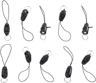 10Pcs Black Detachable Buckle Mobile Phone Accessories Pendant Buckle Small Sling Anti-Lost Lanyard Cords Hanging Head Keychains Hooks, Fasteners, Badge Lanyards