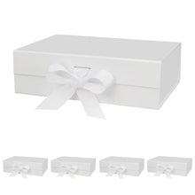 DaiUni 10.5"X7.5"X3.1" Pink Magnetic Gift Box with Lid and Ribbon for Presents