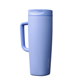 Owala SmoothSip Slider Insulated Stainless Steel Coffee Tumbler, Reusable Iced Coffee Cup, Hot Coffee Travel Mug, BPA Free 20 oz, Vanilla Bean