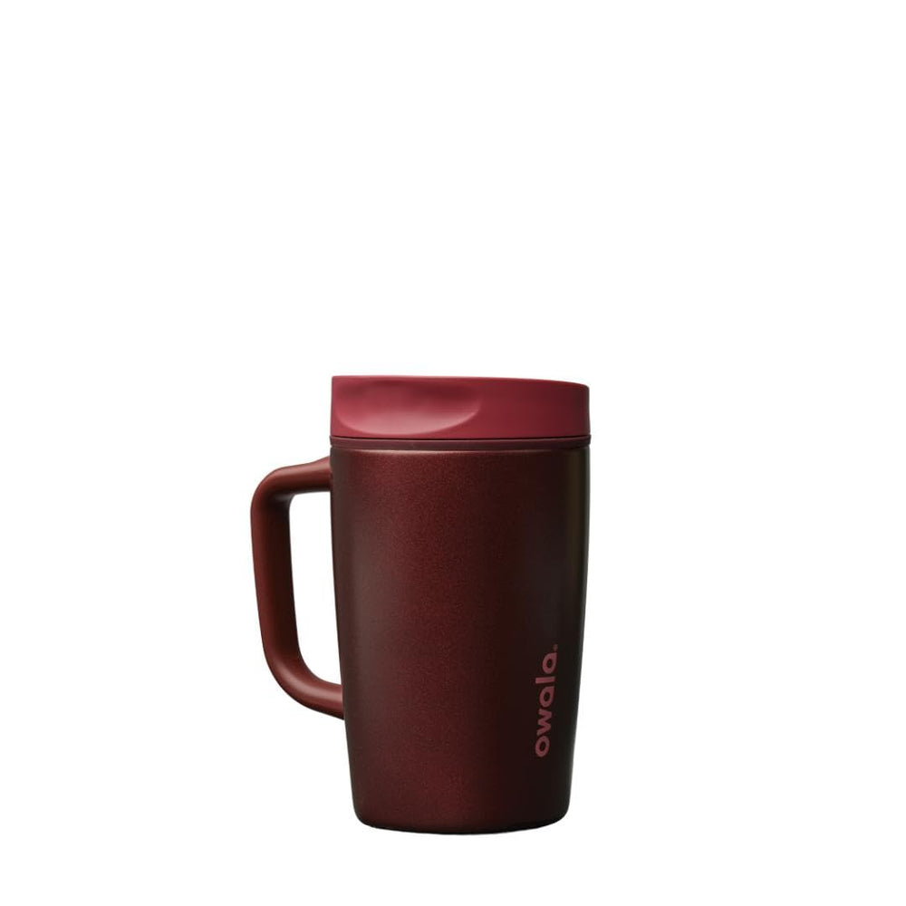 Owala SmoothSip Slider Insulated Stainless Steel Coffee Tumbler, Reusable Iced Coffee Cup, Hot Coffee Travel Mug, BPA Free 20 oz, Vanilla Bean