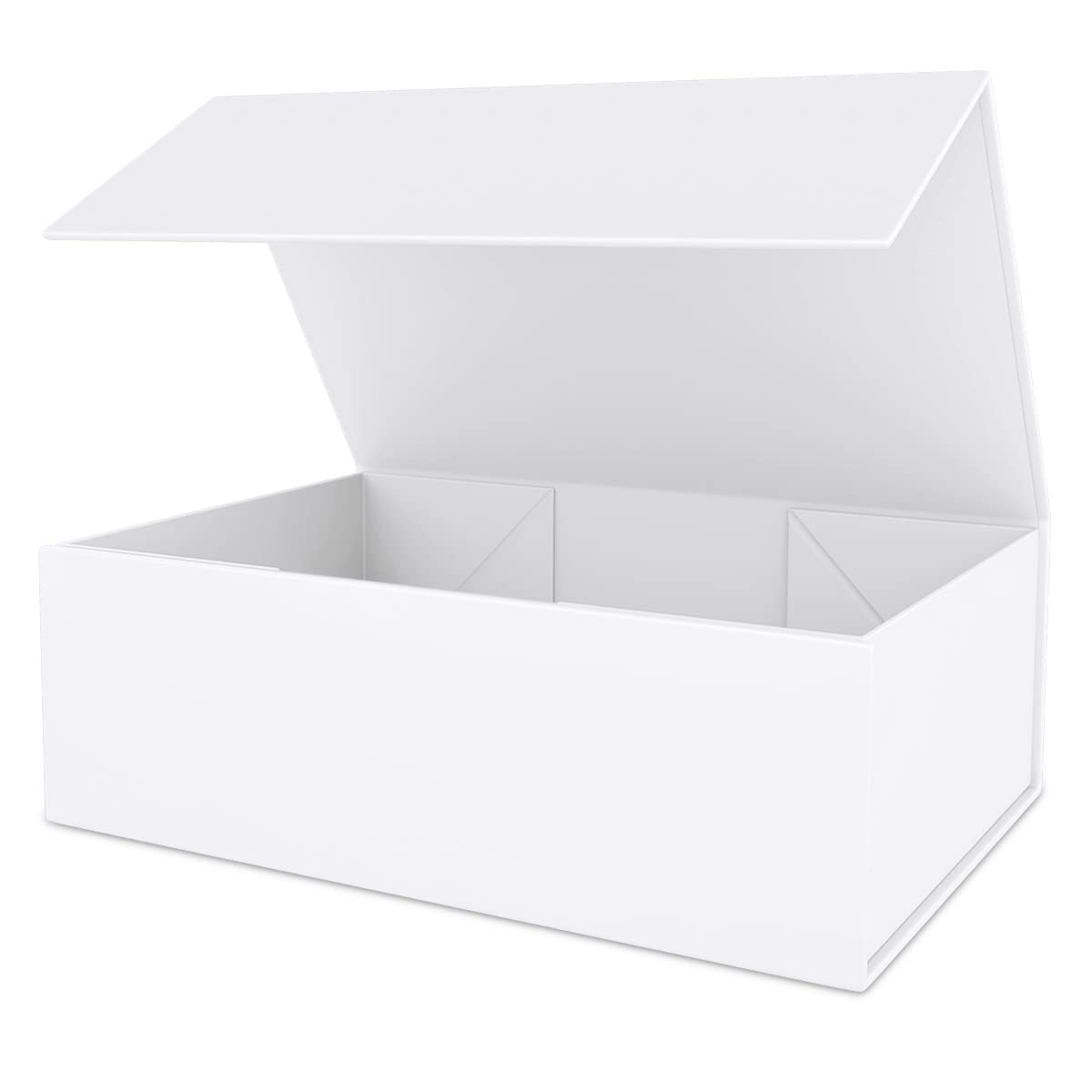 White Gift Box 10" x 6" x 3" with Magnetic Closure Lid Gift Boxe for Presents,Bridesmaid Gifts Boxes,Cute Box,Birthday Box,Luxury for Gift Packaging, Magnetic Gift Boxe for Wrapping Gifts (White)