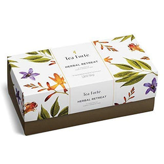 Tea Forte Premium Presentation Box Gift Set Sampler, 20 Count, Assorted Blends Individually Wrapped Handcrafted Pyramid Infuser Bags, Herbal Retreat Tea