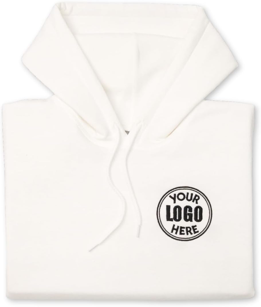 COUPLEHOODIES Custom Embroidered Logo Sweatshirt – Personalized Company Name or Branding, Teams, or Staff Uniforms