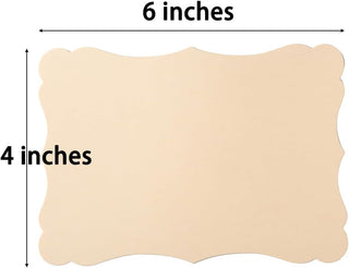 50 Pack Blank Kraft Greeting Cards, Brown, 5 Colors, 4x6IN | Thick Cardstock Paper, For DIY Gift Cards, Menus, Baby Shower Invitations, Wedding Invitations
