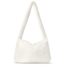 Fuzzy Tote Bag Y2K Fluffy Shoulder Bag Women Furry Purse Large Cute Plush Bag Ladies Faux Fur Bag for Autumn and Winter