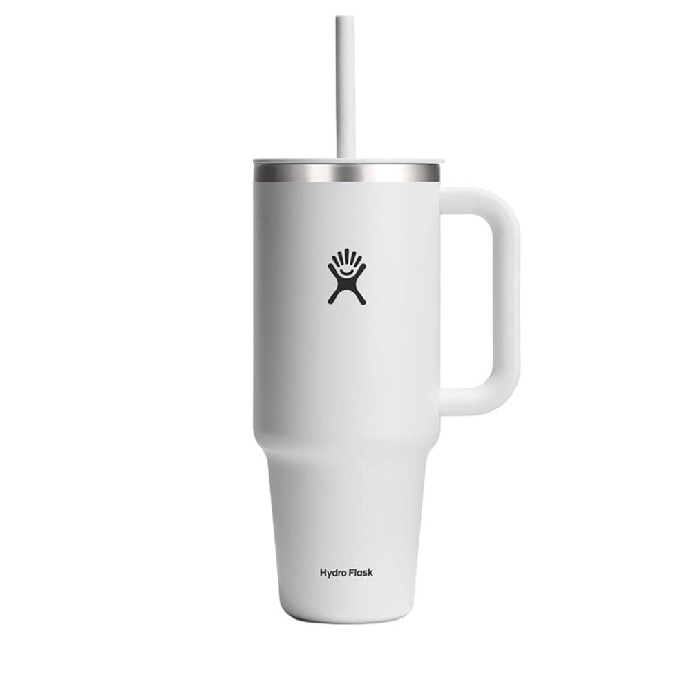 Hydro Flask Travel Tumbler with Handle, Lid and Straw - Insulated Stainless Steel in 32 Oz Trillium