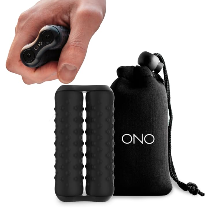 ONO Roller - Handheld Fidget Toy for Adults | Help Relieve Stress, Anxiety, Tension | Promotes Focus, Clarity | Compact, Portable Design (Black, Junior Size - ABS Plastic)