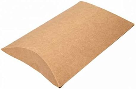 ClearBags Kraft Pillow Boxes 5" x 1.25" x 7" – Eco-Friendly Paper Gift Boxes – Recyclable Packaging for Cosmetics, Skincare, Soaps, Favors & Small Gifts – 25 Pack KPB78A