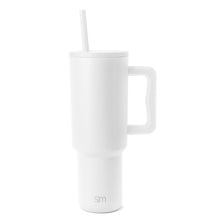 Simple Modern 40 oz Trek Tumbler with Handle and Straw Lid | Cup Holder Friendly Insulated Stainless Steel Travel Mug | Midnight Black