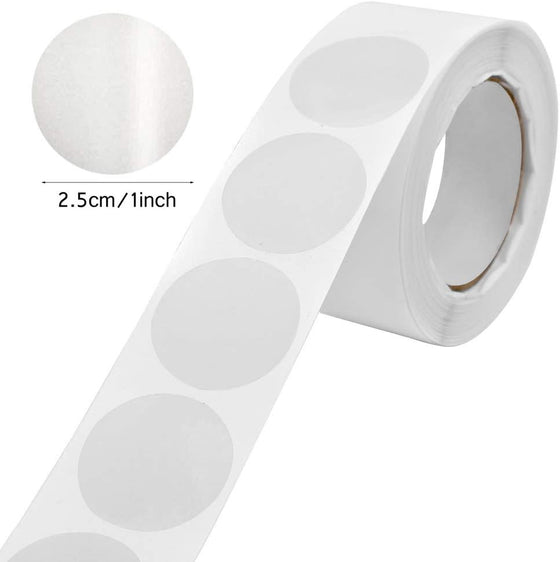 1000 Pcs Clear Retail Package Seals, 1 Inch Round Circle Wafer Seal Sticker Clear Round Labels for Envelopes, Box and Gift Packaging (500 Per Roll) - hover image