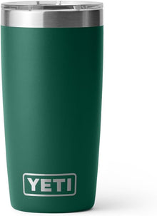 YETI Rambler 10 oz Tumbler, Stainless Steel, Vacuum Insulated with MagSlider Lid, Black Forest Green