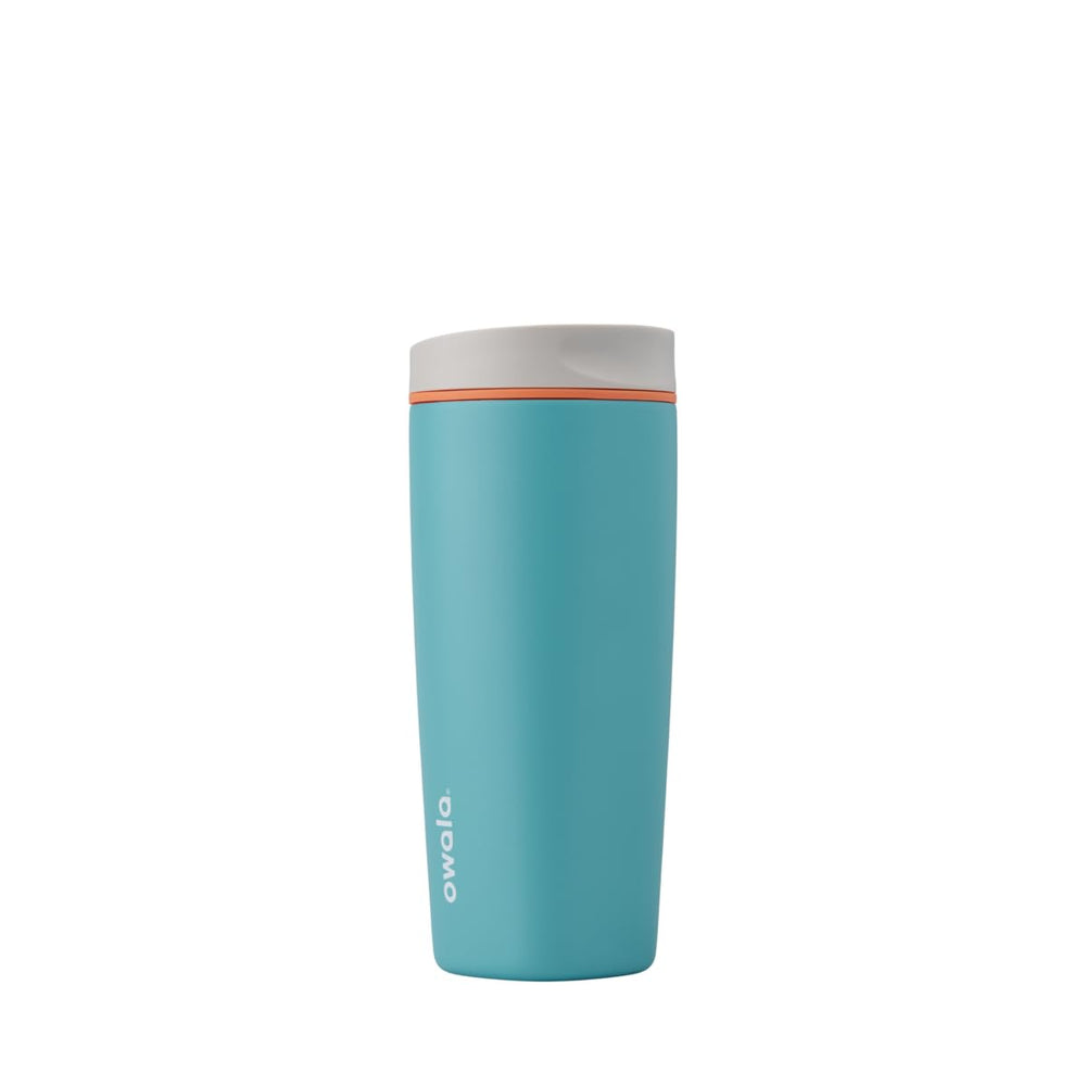 Owala SmoothSip Slider Insulated Stainless Steel Coffee Tumbler, Reusable Iced Coffee Cup, Hot Coffee Travel Mug, BPA Free 20 oz, Vanilla Bean