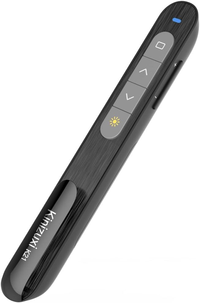 Presentation Clicker for PowerPoint, RF Wireless Presenter Remote with Hyperlink & Volume Control, USB PPT Clicker Slide Advancer for Laptop Computer Mac