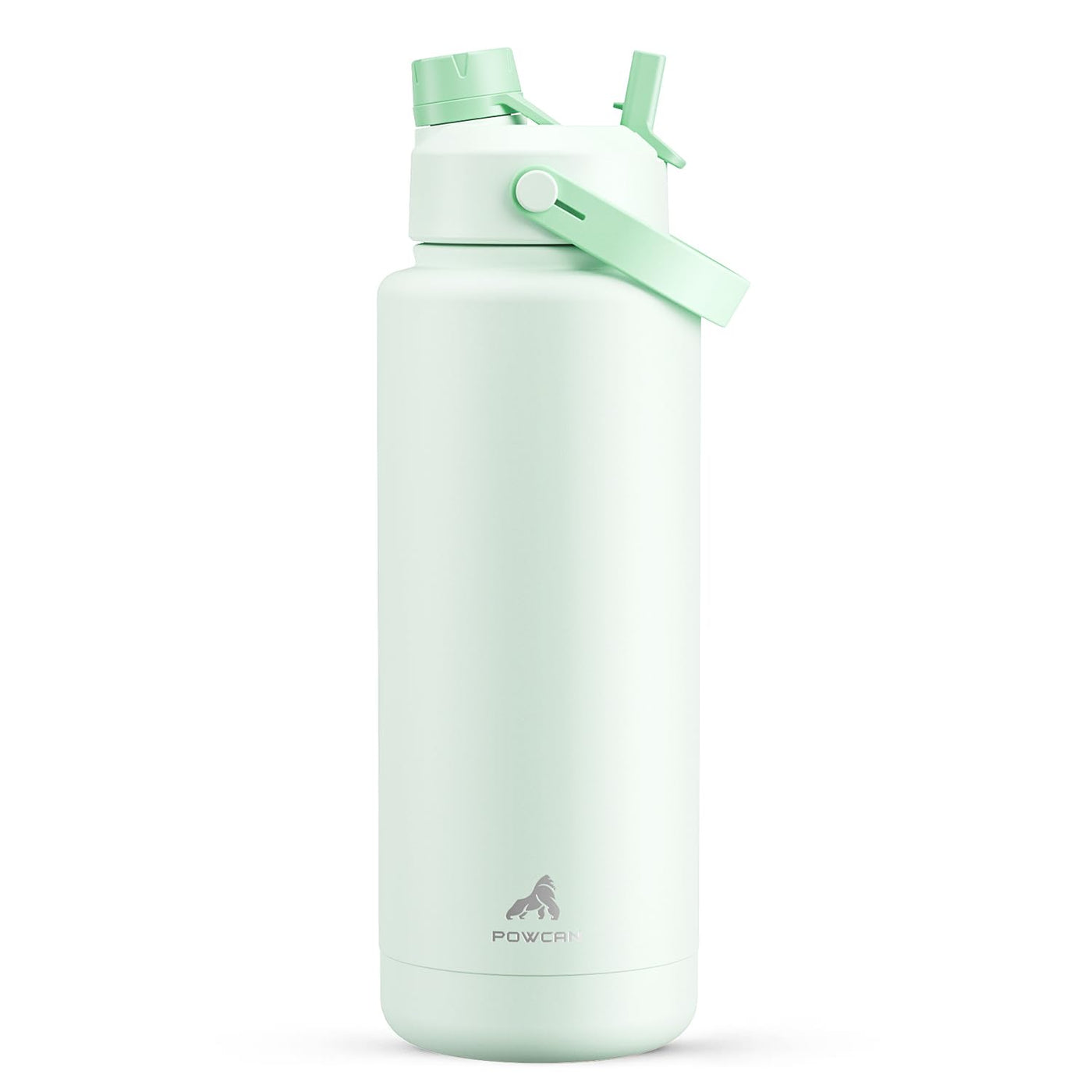 POWCAN 26 oz Insulated Water Bottle with 2-in-1 Straw and Spout Lid, Keep Cold 24H, Leak-Proof, Fits in Car Cup Holder, Stainless Steel Water Bottle for Sports, Travel, and School (Cotton Candy)