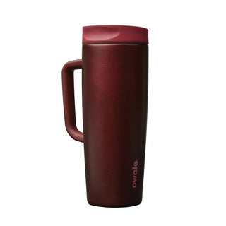 Owala SmoothSip Slider Insulated Stainless Steel Coffee Tumbler, Reusable Iced Coffee Cup, Hot Coffee Travel Mug, BPA Free 20 oz, Vanilla Bean