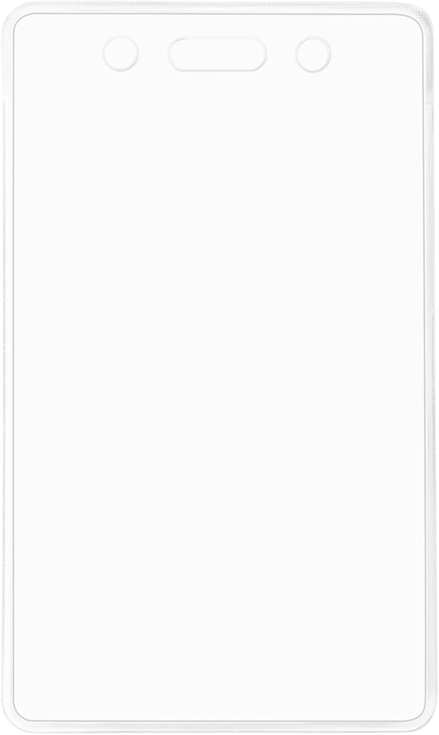 Amazon Basics Vertical Clear Plastic ID Badge Holders, 2.55" x 4.41", Pack of 50
