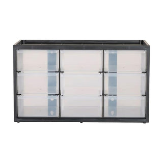 CRAFTSMAN Storage Organizer, 30 Small Drawer Modular Storage System, Easily Stackable, Plastic, Black, White (CMST40730)