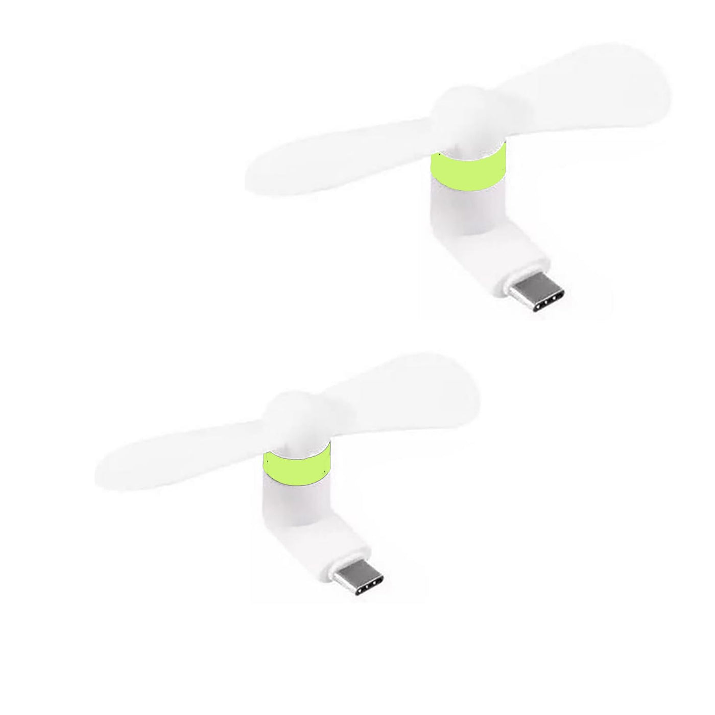 Sokelinn-six Type C Phone Fan, Mini USB C Cooling Hand Fans Portable Summer Cooler for ipad Type C Plug Devices-2 Pieces (Black)