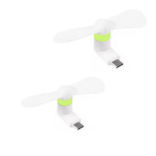Sokelinn-six Type C Phone Fan, Mini USB C Cooling Hand Fans Portable Summer Cooler for ipad Type C Plug Devices-2 Pieces (Black)