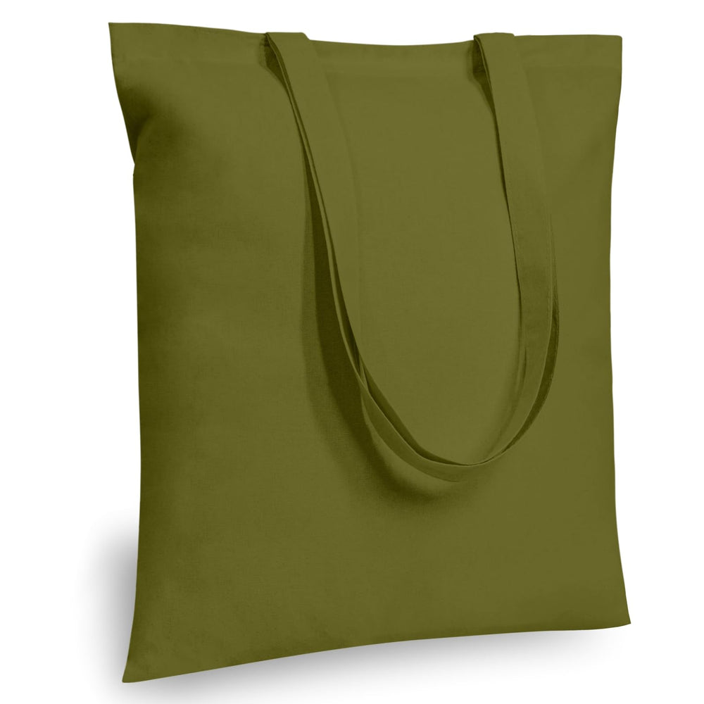 TOPDesign 5 | 12 | 24 | 48 | 192 Pack Economical Cotton Tote Bags, Lightweight Medium Reusable Grocery Shopping Cloth Bags, Suitable for DIY, Advertising, Promotion, Gift, Activity (5-Pack)