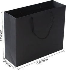 RUIFYRAY Black Luxury Magnetic Gift Box with Lid, Ribbons and Gift Bag, Medium Size-9.4x7x3 Inches, Great for Christmas, New Year, Wedding, Birthdays, Man