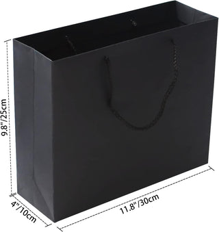 RUIFYRAY Black Luxury Magnetic Gift Box with Lid, Ribbons and Gift Bag, Medium Size-9.4x7x3 Inches, Great for Christmas, New Year, Wedding, Birthdays, Man