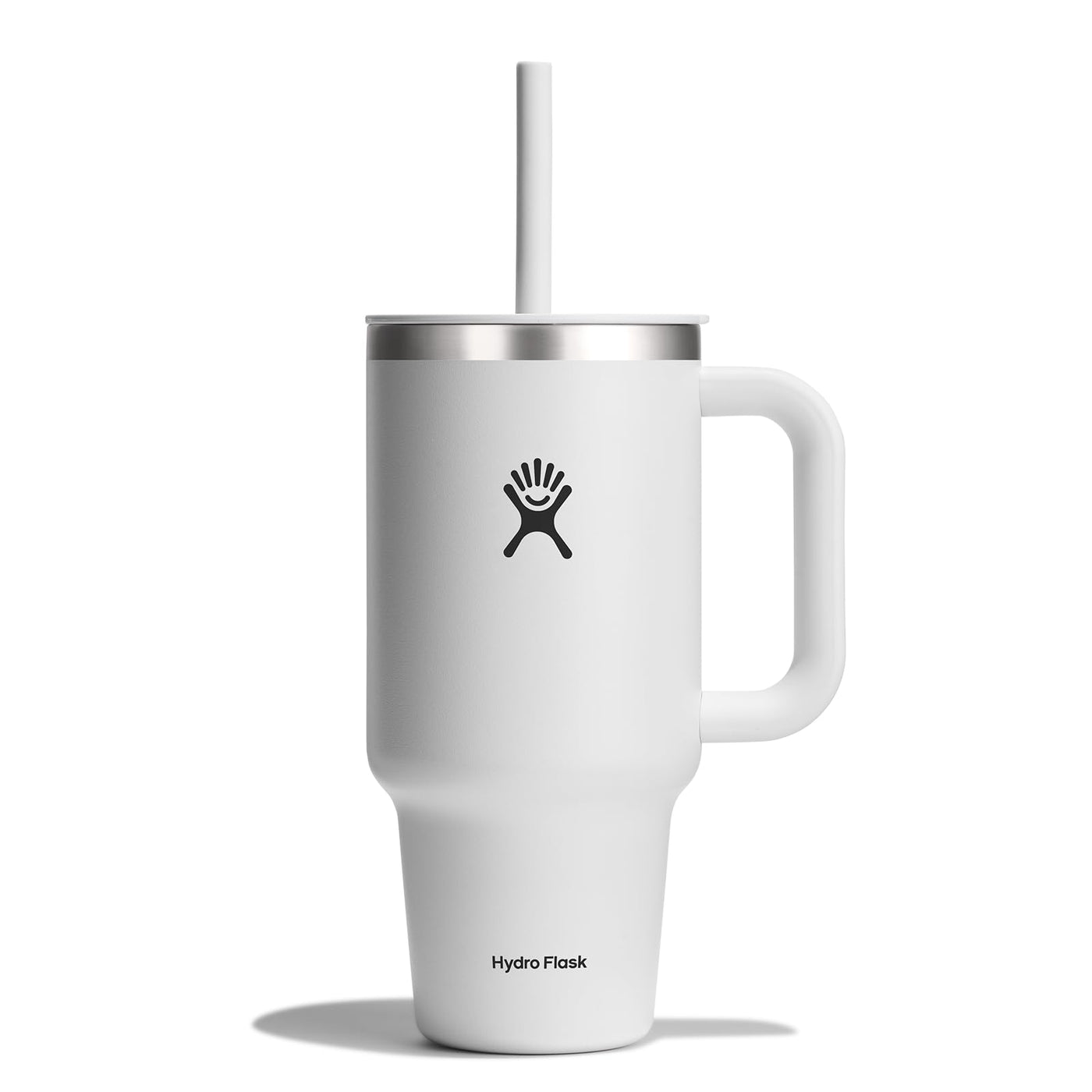 Hydro Flask Travel Tumbler with Handle, Lid and Straw - Insulated Stainless Steel in 32 Oz Trillium