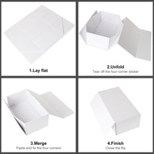 White Gift Box 10" x 6" x 3" with Magnetic Closure Lid Gift Boxe for Presents,Bridesmaid Gifts Boxes,Cute Box,Birthday Box,Luxury for Gift Packaging, Magnetic Gift Boxe for Wrapping Gifts (White)