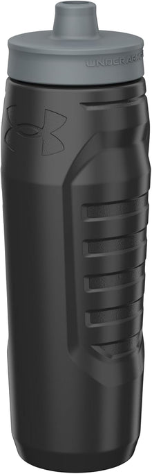Under Armour Squeeze Water Bottles, 32 oz Water Bottles, Sideline Sports Water Bottle with Quick-Shot Lid, Quick & Easy Hydration, Gym Water Bottles, Squeeze Bottle, 1 32oz Bottle