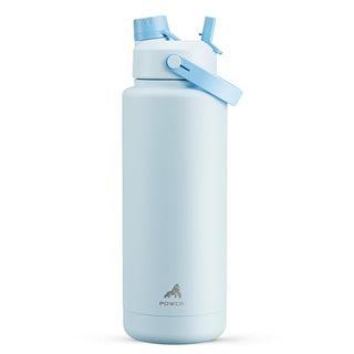 POWCAN 26 oz Insulated Water Bottle with 2-in-1 Straw and Spout Lid, Keep Cold 24H, Leak-Proof, Fits in Car Cup Holder, Stainless Steel Water Bottle for Sports, Travel, and School (Cotton Candy)